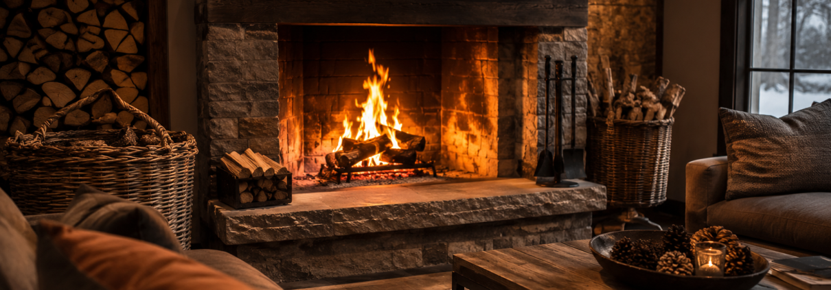 Bon feu de cheminée avec gestes simples pour une combustion agréable et maîtrisée